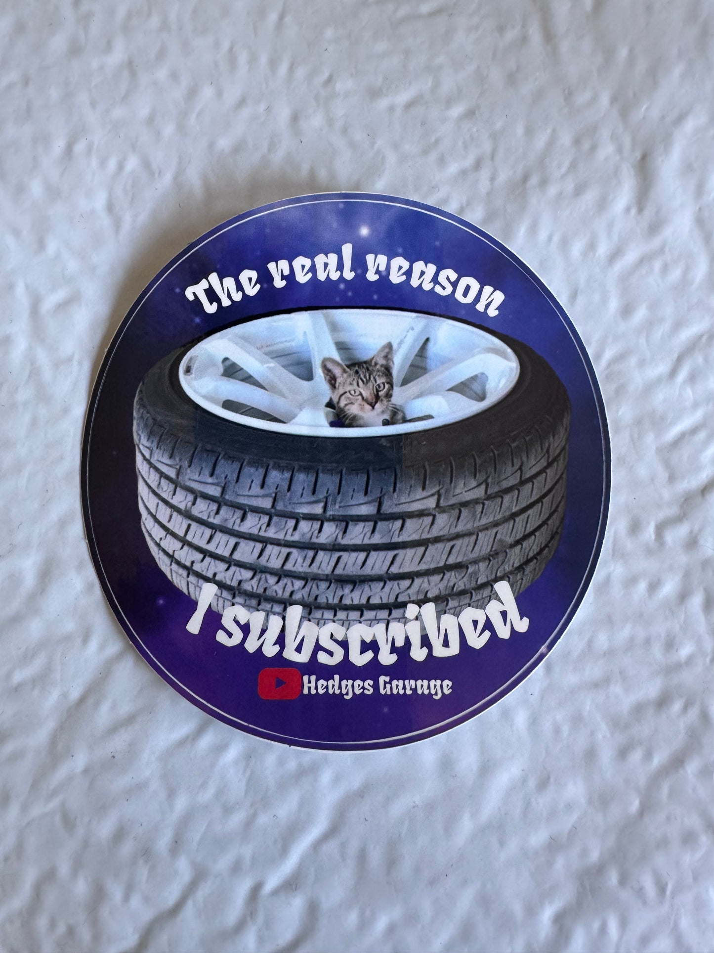 Remy the cat Hedges Garage sticker