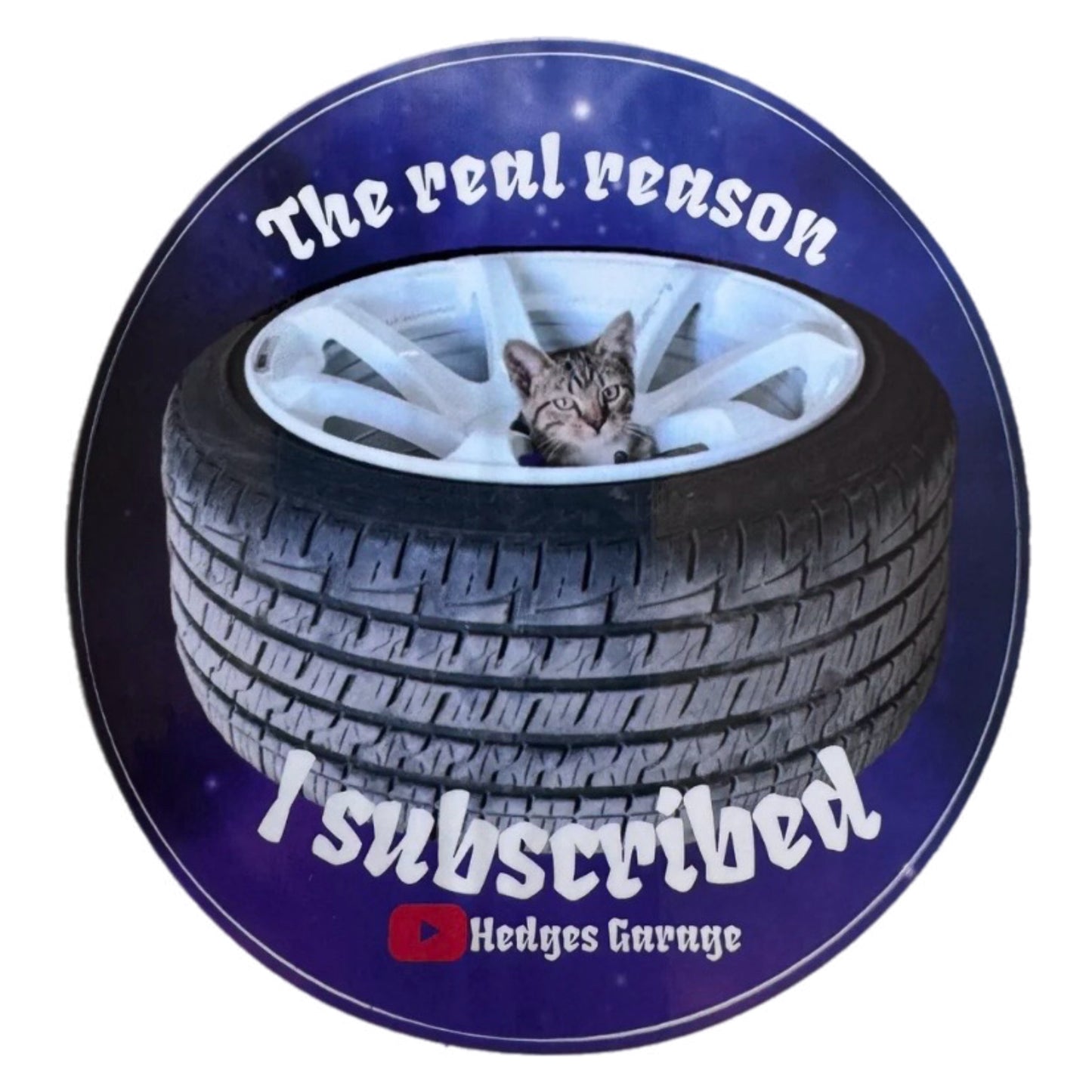 Remy the cat Hedges Garage sticker