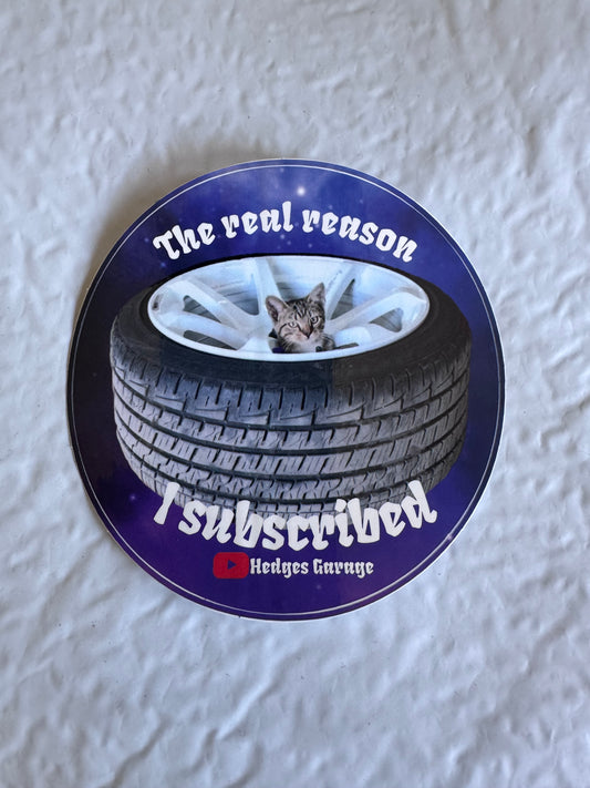 Remy the cat Hedges Garage sticker